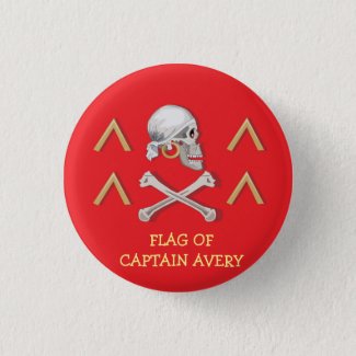 CAPTAIN MAYFLOWER'S Flag for Captain Avery 3 Cm Round Badge