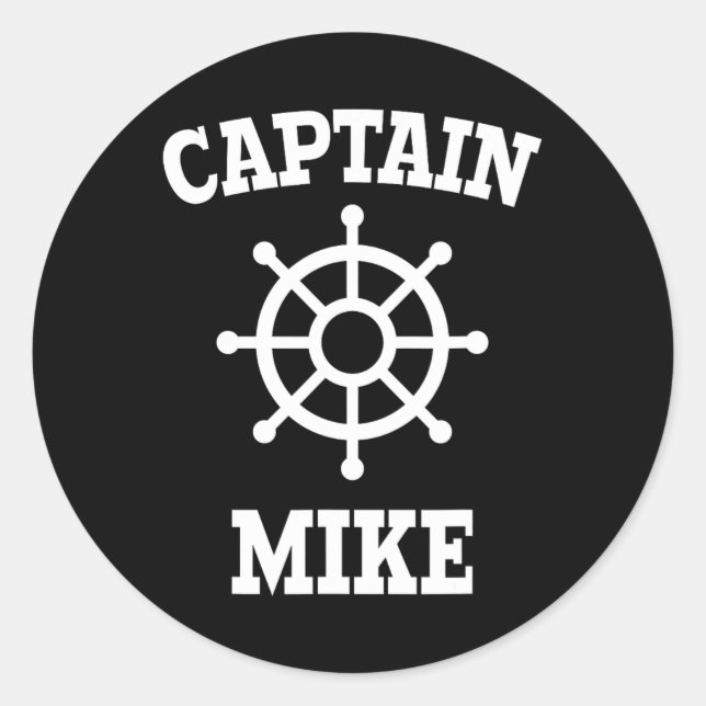 Captain Mike T Shirt  Classic Round Sticker (Front)