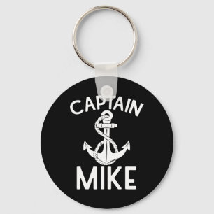 Captain Mike Yacht Boating Ship Boat Anchor Key Ring