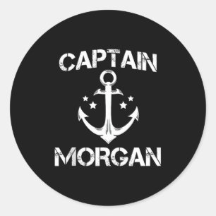 Captain Morgan Funny Birthday Ised Surname Clan Gi Classic Round Sticker