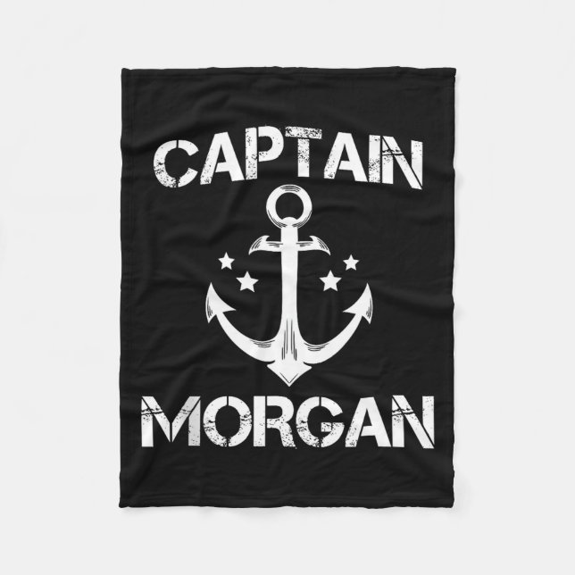 Captain Morgan Funny Birthday Ised Surname Clan Gi Fleece Blanket (Front)