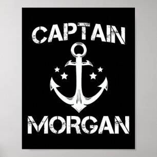Captain Morgan Funny Birthday Personalised Surname Poster