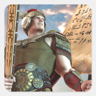 Captain Moroni Square Sticker