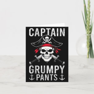 Captain Mpy Pants Rate Humor Skull Graphic  Card