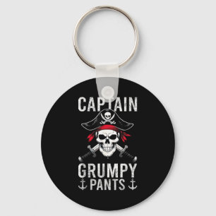 Captain Mpy Pants Rate Humor Skull Graphic Key Ring