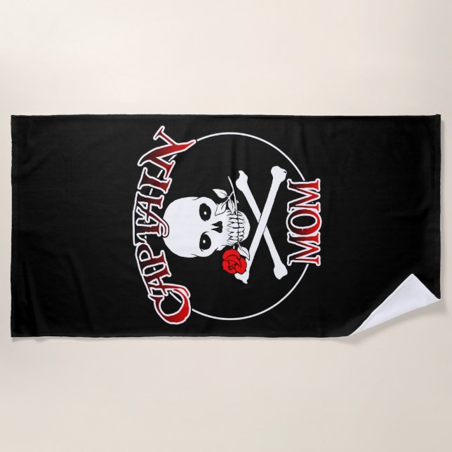 Captain Mum Beach Towel (Front)
