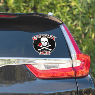 Captain Mum Custom-Cut Vinyl Stickers