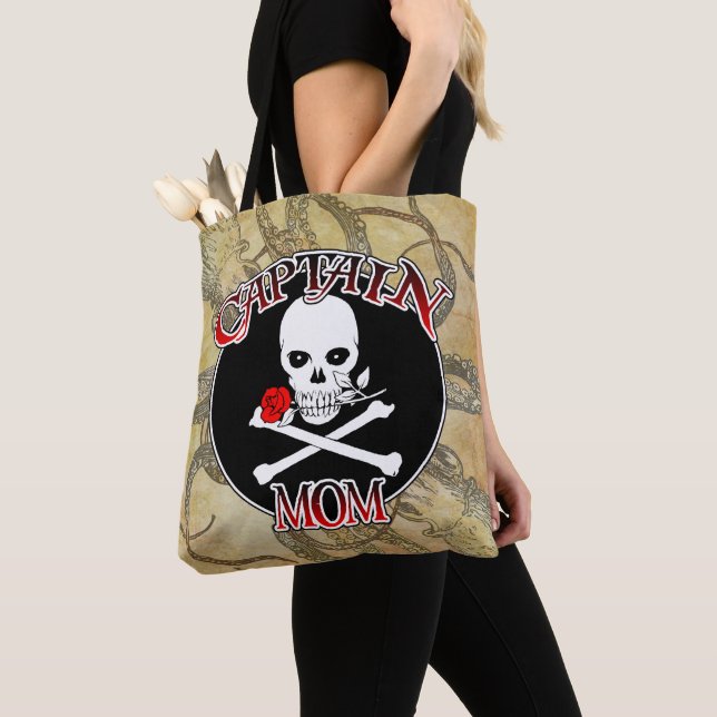 Captain Mum - Embraced by the Deep Tote Bag (Close Up)