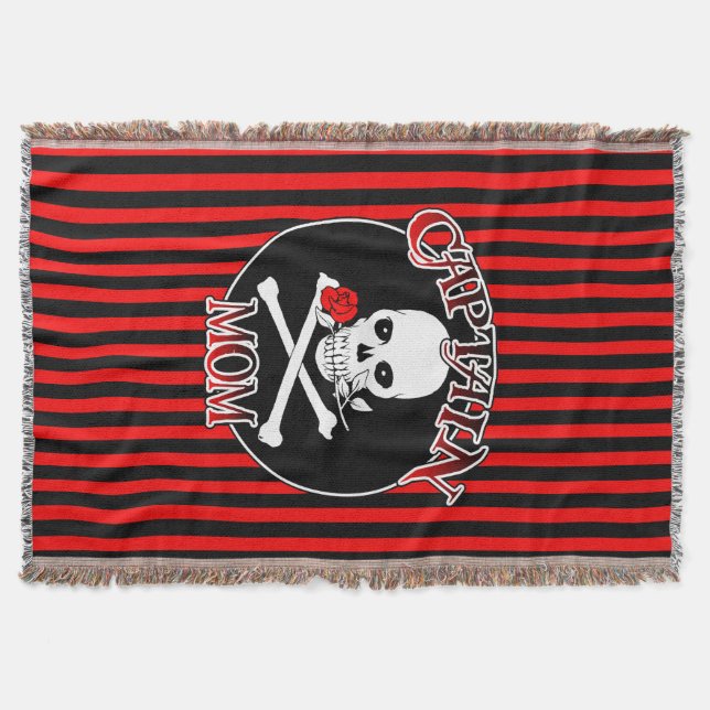 Captain Mum Throw Blanket (Front)
