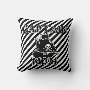 Captain Mum Throw Pillow