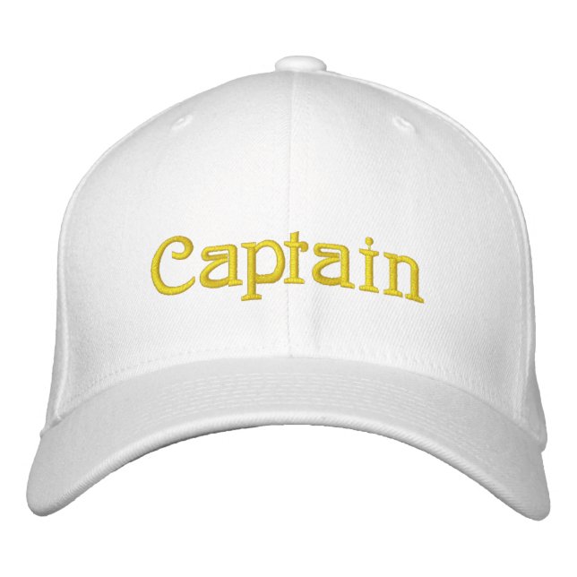 Captain Nautical Embroidered Hat (Front)