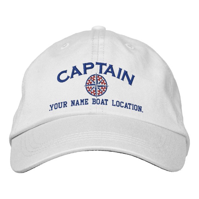 Captain Nautical STAR Personalise it! Embroidery Embroidered Hat (Front)