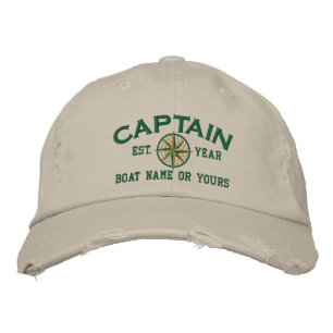 Captain Nautical STAR Personalise it! Embroidery Embroidered Hat