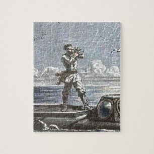 Captain Nemo Verne 20,000 Leagues Sci Fi Art Jigsaw Puzzle