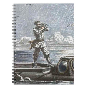 Captain Nemo Verne 20,000 Leagues Sci Fi Art Notebook