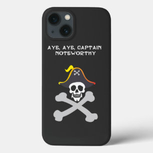 Captain Noteworthy Skull and Crossbones Pirate iPhone 13 Case