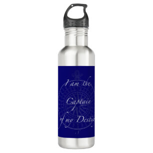 Captain of My Destiny Compass Rose Water Bottle