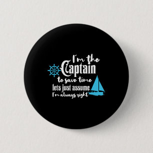 Captain Of The Boat Chaparral Boats 6 Cm Round Badge