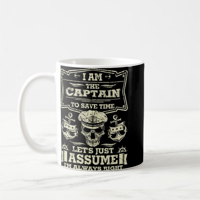 Captain Of The Boat T-shirt Boating lover gifts Coffee Mug (Left)