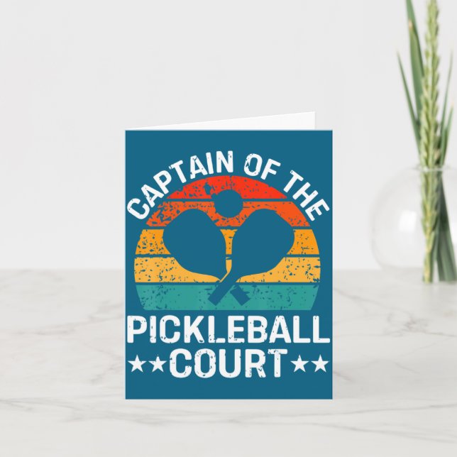 Captain Of The Ckleball Court Funny Ckleball P  Card (Front)