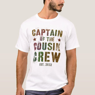 CAPTAIN OF THE COUSIN CREW 2022 Leopard Print Funn T-Shirt