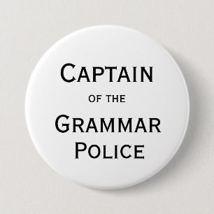 Captain of the Grammar Police Button