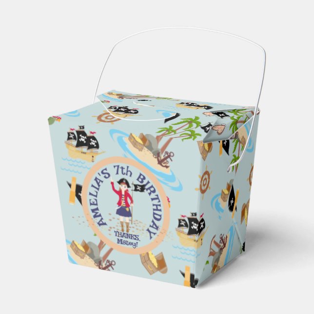 Captain of the Pirate Ship Birthday Party Favour Box (Front Side)