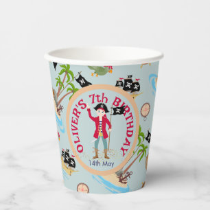 Captain of the Pirate Ship Birthday Party Paper Cups