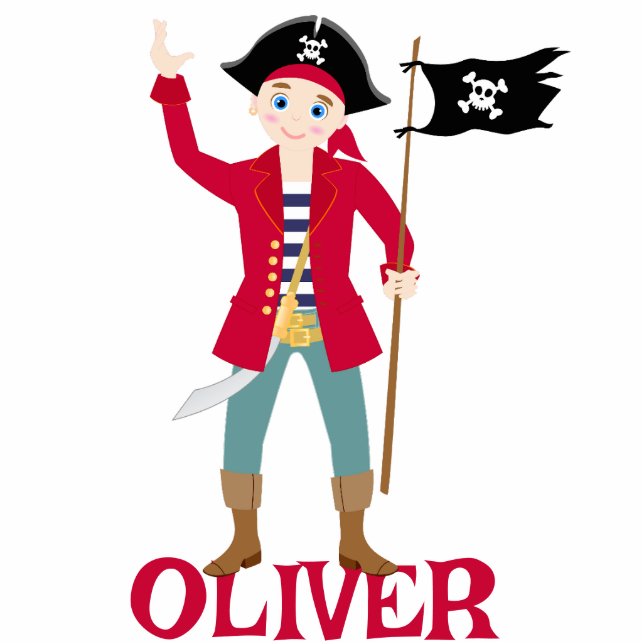 Captain of the Pirate Ship Birthday Party Standing Photo Sculpture (Front)