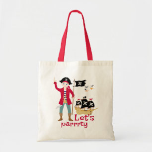 Captain of the Pirate Ship Birthday Party Tote Bag