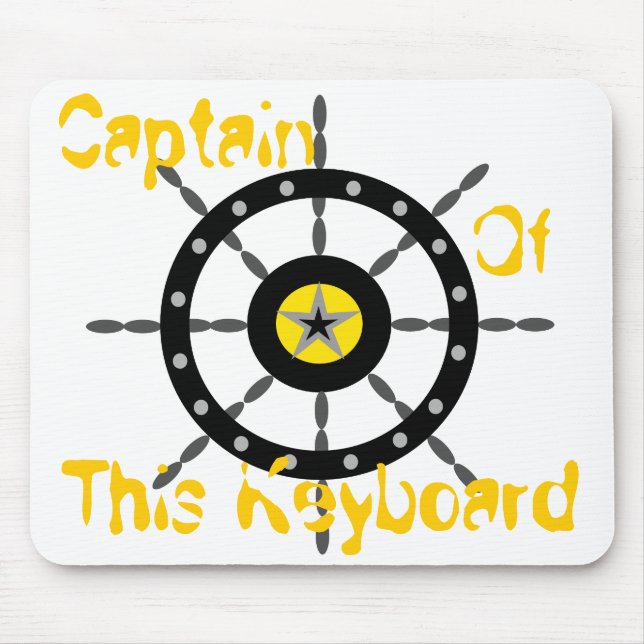 Captain of This Keyboard Mouse Mat (Front)