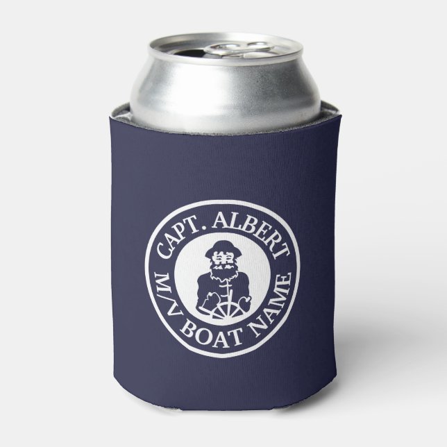 Captain Old Scruff Logo Personalised Can Cooler (Can Front)