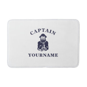 Captain Old Scruff with Your Name Bath Mat