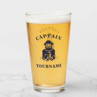 Captain Old Scruff with Your Name Glass Tumbler