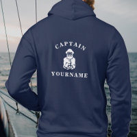 Captain Old Scruff with Your Name Nautical Hoodie