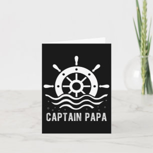 Captain Papa Boating Father's Day Pontoon Captain  Card