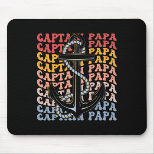 Captain Papa Groovy Boating Papa Mouse Mat