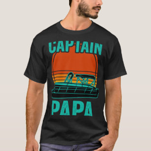 Captain Papa Pontoon Captain Dad Boat Lake T-Shirt