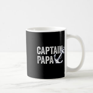 Captain Papa Pontoon Gift Lake Sailor Fishing Boat Coffee Mug