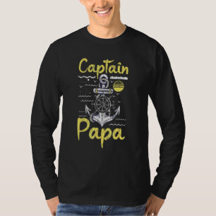 Captain Papa Sailing Boating Father Son Dad Matchi T-Shirt