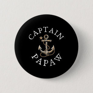 Captain Papaw Boat Sailing Boating Vintage Anchor 6 Cm Round Badge