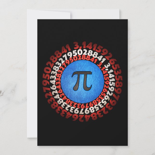 Captain Pi Superhero Shield Nerdy Math Pi Day      Invitation (Front)