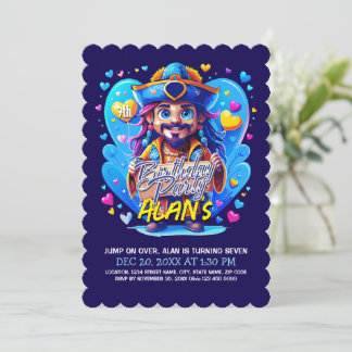 Captain Pirate Birthday Celebration Invitation