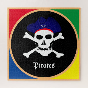 Captain & Pirates Flag - Treasure Island /kids Jigsaw Puzzle