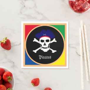 Captain & Pirates Flag - Treasure Island /party Napkin