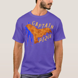 Captain Pizza For Kids Funny Pepperoni Pizza Lover T-Shirt
