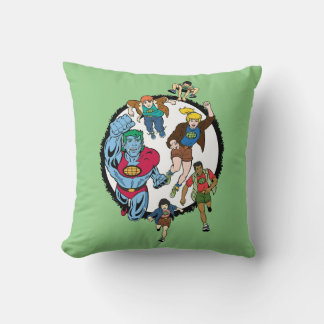 Captain Planet and the Planeteers Circle Graphic Cushion