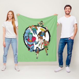 Captain Planet and the Planeteers Circle Graphic Fleece Blanket