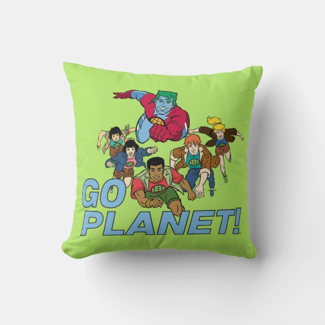Captain Planet and the Planeteers - Go Planet! Cushion (Front)