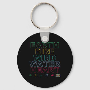 Captain Planet Earth Day Earth Wind Fire Water Hea Key Ring